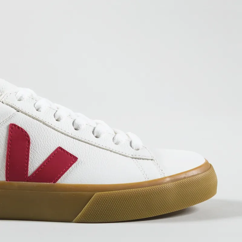 Veja Womens Campo Chromefree Leather Shoes Extra White Pekin Poker-6