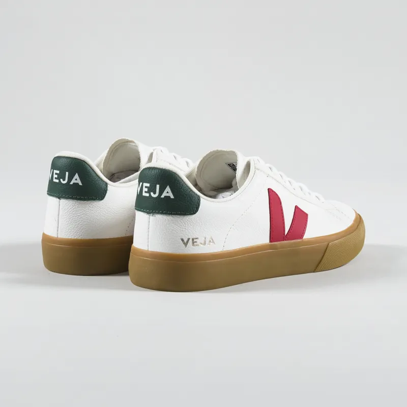 Veja Womens Campo Chromefree Leather Shoes Extra White Pekin Poker-1