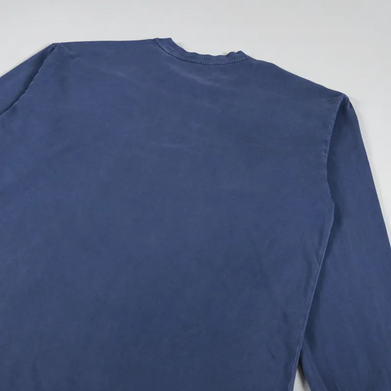 Colorful Standard Oversized Organic Long Sleeve T Shirt Neptune Blue-3