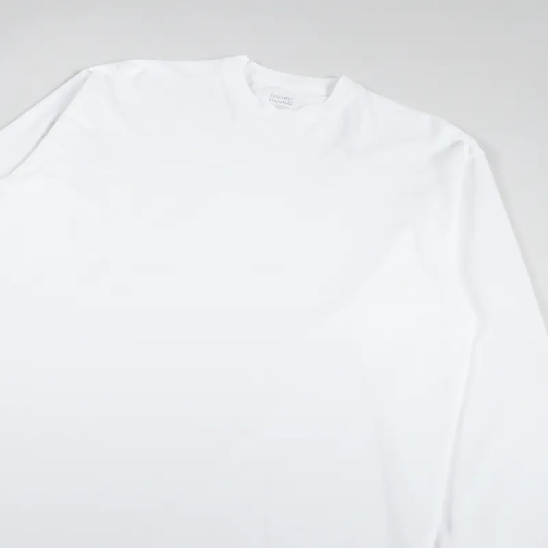 Colorful Standard Oversized Organic Long Sleeve T Shirt White-2