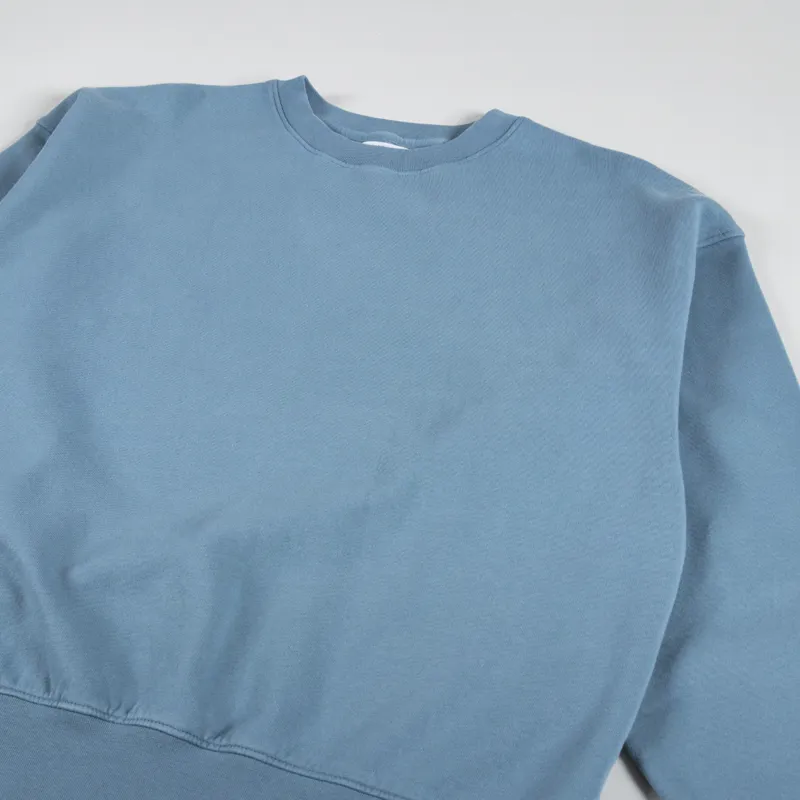 Colorful Standard Organic Oversized Crew Sweat Stone Blue-2