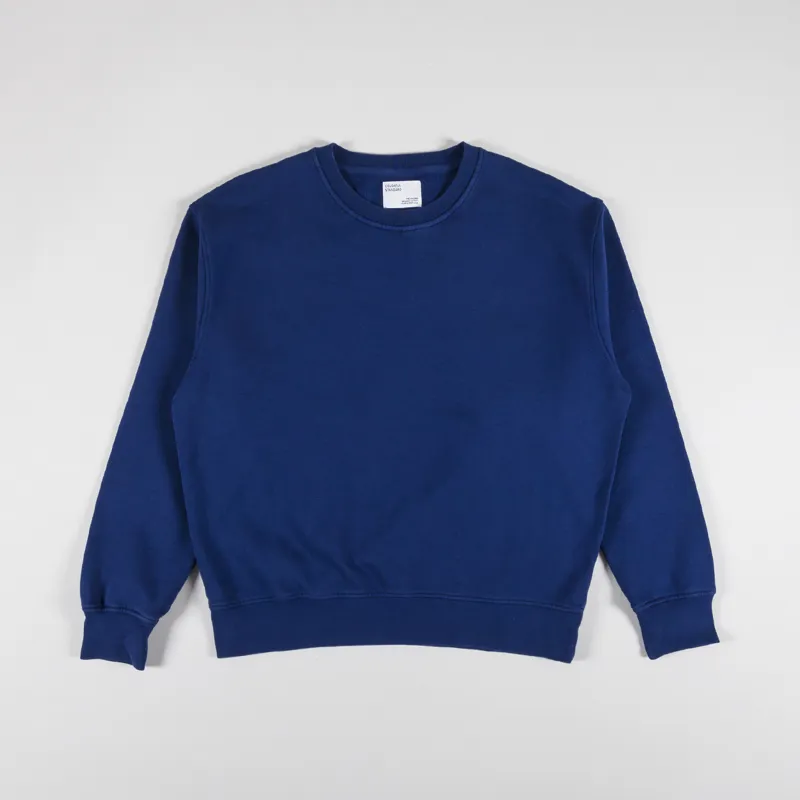 Colorful Standard Womens Classic Organic Crew Sweat Marine Blue