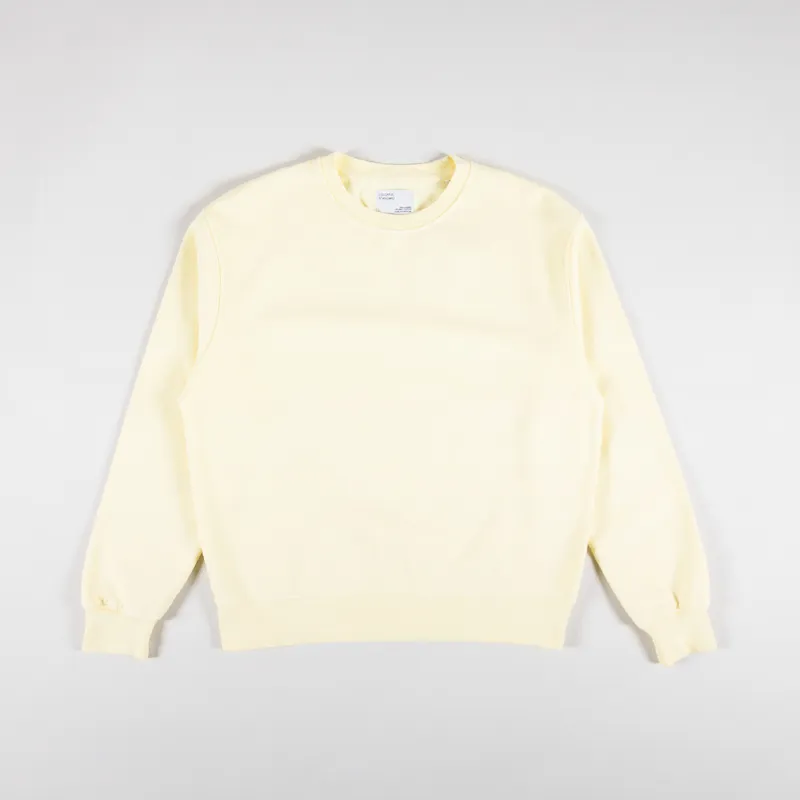Colorful Standard Womens Classic Organic Crew Sweat Soft Yellow