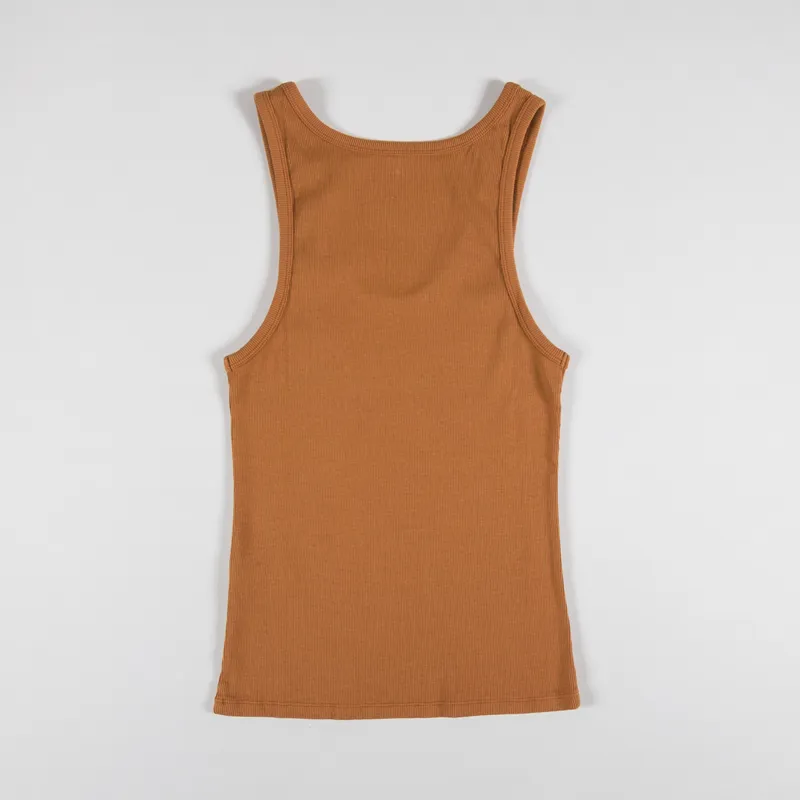 Colorful Standard Womens Organic Rib Tank Top Ginger Brown-1