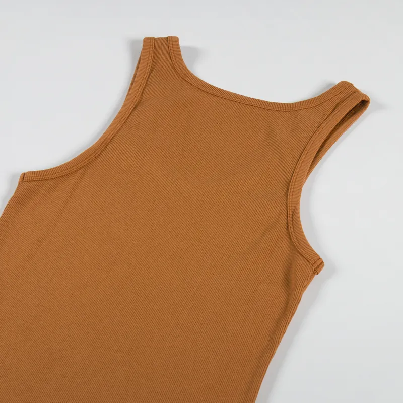 Colorful Standard Womens Organic Rib Tank Top Ginger Brown-3