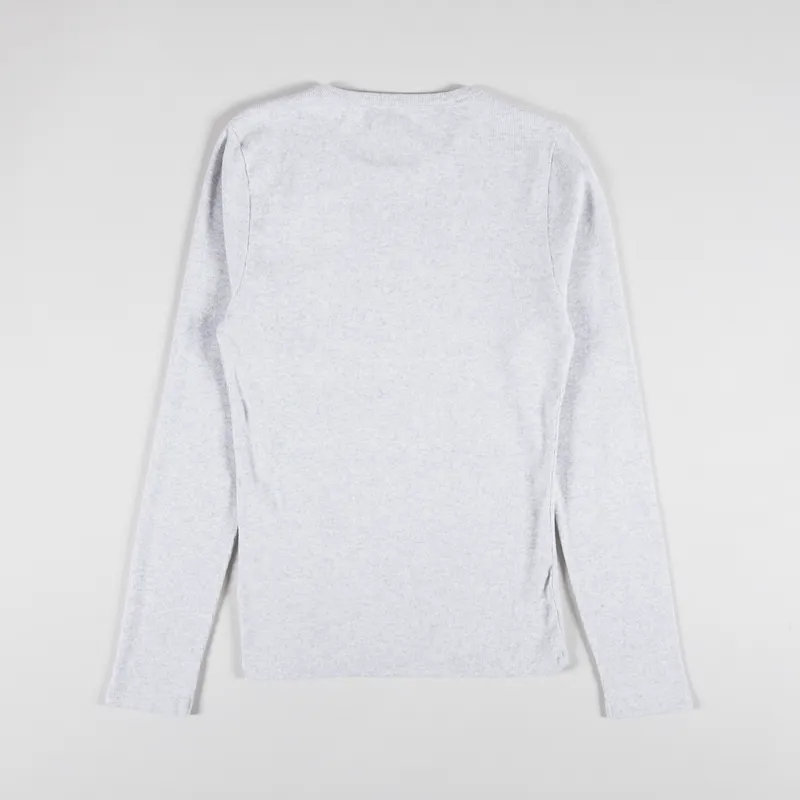 Colorful Standard Womens Organic Rib Long Sleeve T Shirt Snow Melange-1