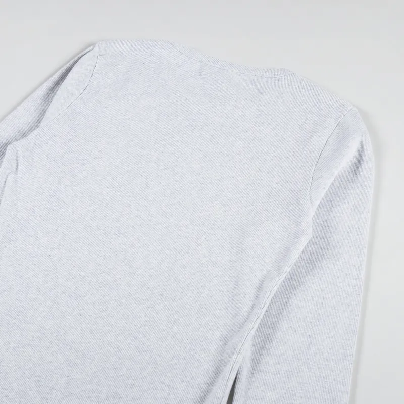 Colorful Standard Womens Organic Rib Long Sleeve T Shirt Snow Melange-8