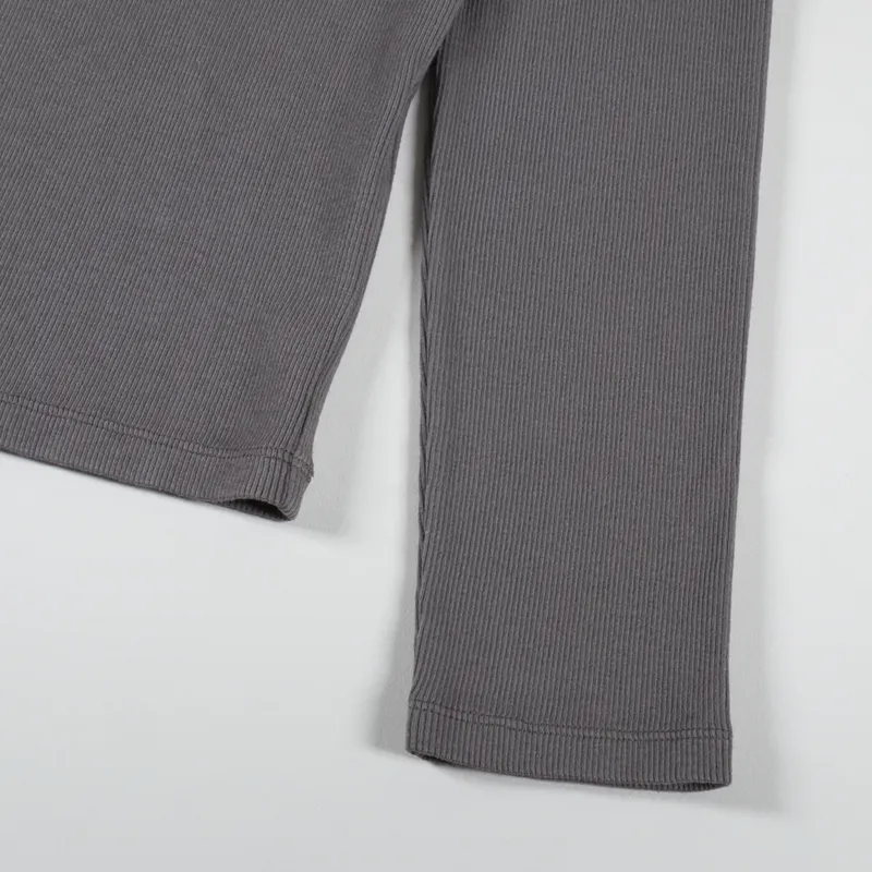 Colorful Standard Womens Organic Rib Long Sleeve T Shirt Storm Grey-8