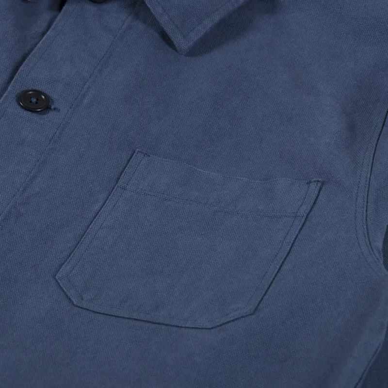 Colorful Standard Organic Workwear Jacket Petrol Blue-4