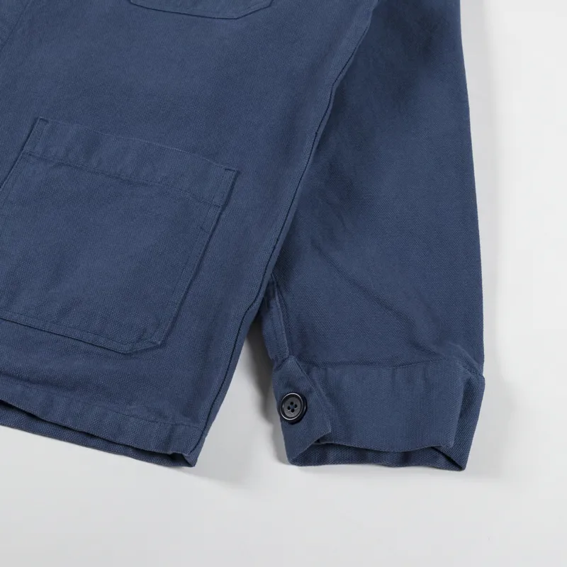 Colorful Standard Organic Workwear Jacket Petrol Blue-6