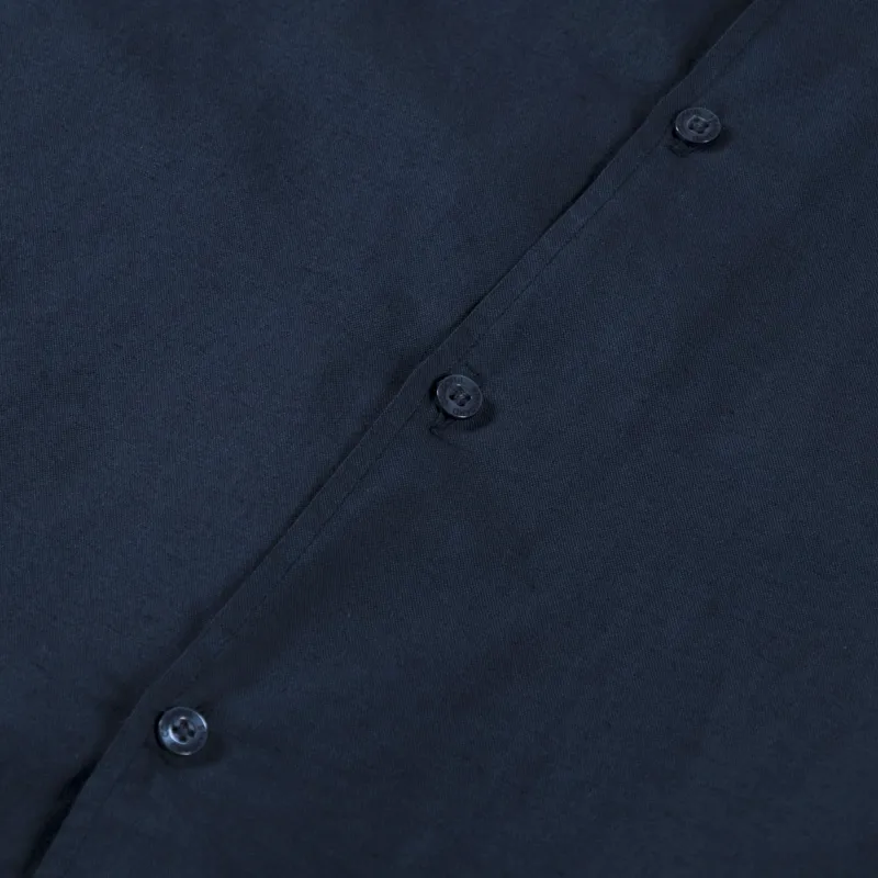 Colorful Standard Linen Short Sleeved Shirt Navy-2