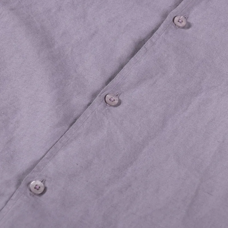 Colorful Standard Linen Short Sleeved Shirt Purple Haze-3