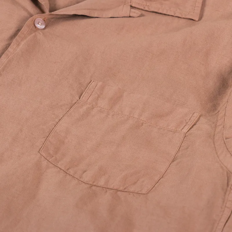 Colorful Standard Linen Short Sleeved Shirt Rosewood Mist-2