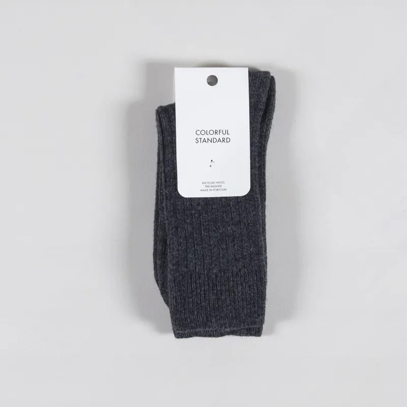 Colorful Standard Womens Merino Wool Blend Sock Lava Grey