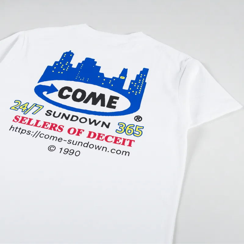 Come Sundown Deceit T Shirt White-2