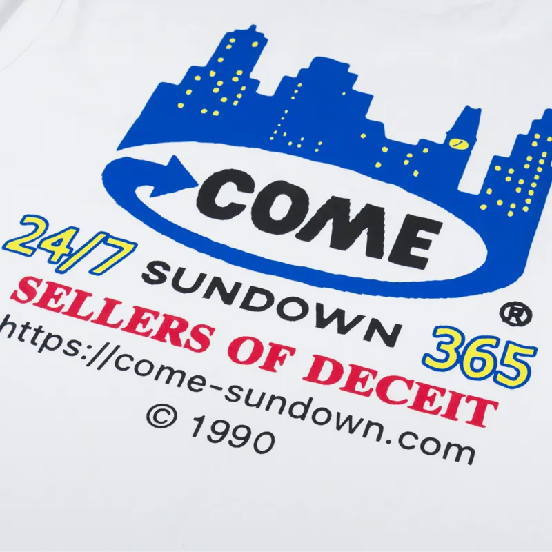 Come Sundown Deceit T Shirt White-4