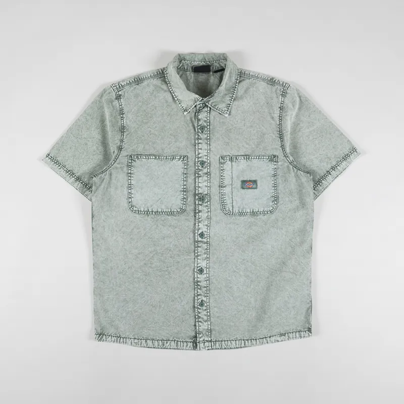Dickies Newington Short Sleeve Shirt Double Dye Light Green