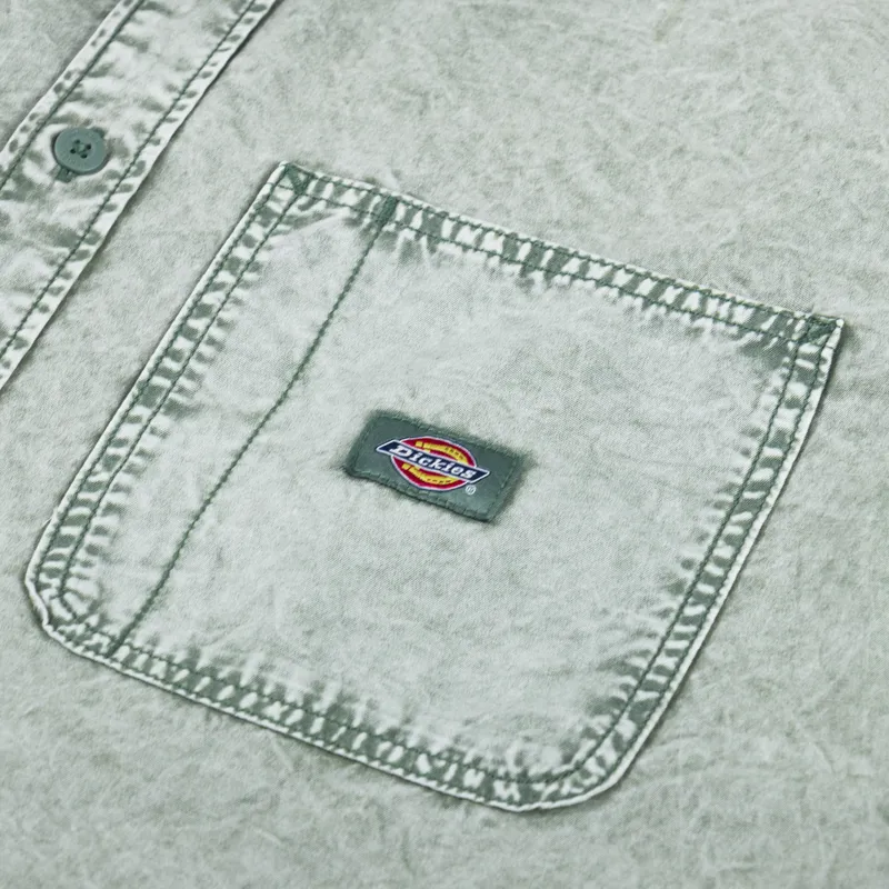 Dickies Newington Short Sleeve Shirt Double Dye Light Green-2