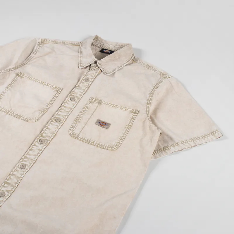 Dickies Newington Short Sleeve Shirt Double Dye Sandstone-1