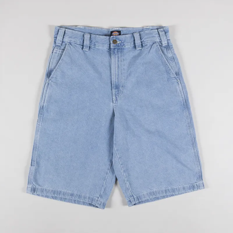 Dickies Mens Madison Denim Summer Shorts Vintage Aged Blue