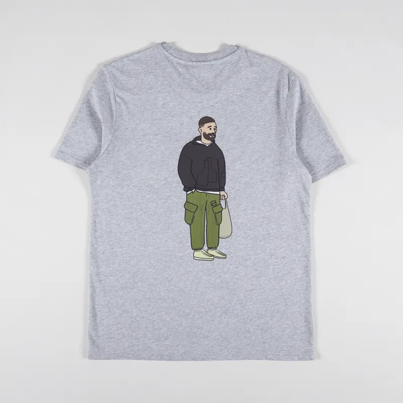 Working Class Heroes x Deliberate Indifference Regular Fit T Shirt Grey Heather