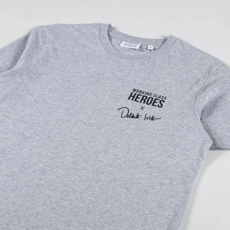 Working Class Heroes x Deliberate Indifference Regular Fit T Shirt Grey Heather-3