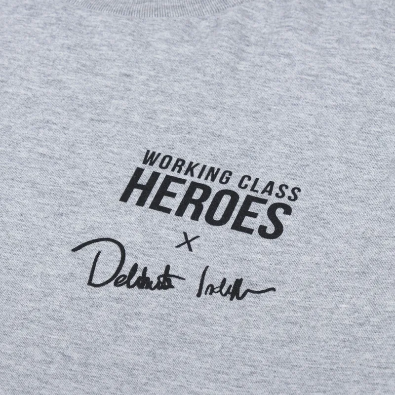 Working Class Heroes x Deliberate Indifference Regular Fit T Shirt Grey Heather-5