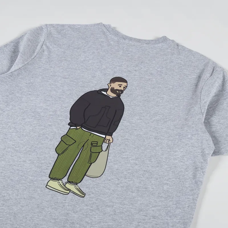 Working Class Heroes x Deliberate Indifference Regular Fit T Shirt Grey Heather-2