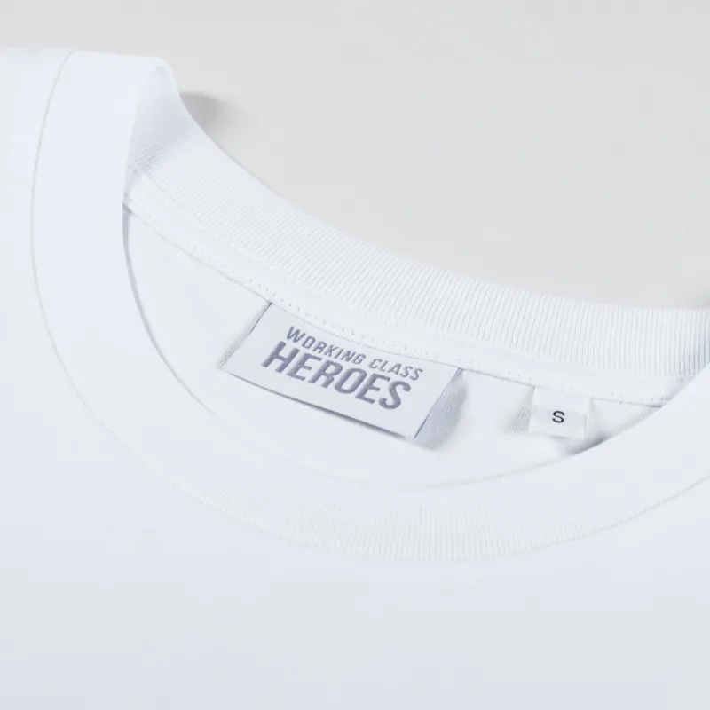 Working Class Heroes x Deliberate Indifference Regular Fit T Shirt White -6