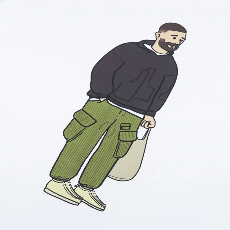 Working Class Heroes x Deliberate Indifference Regular Fit T Shirt White -4