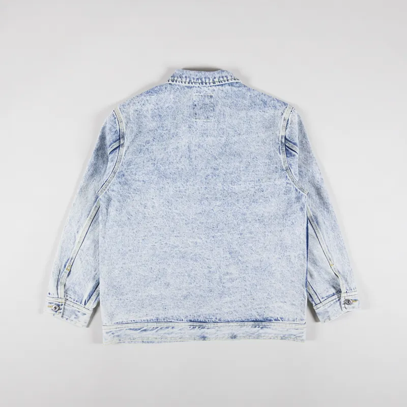 Deus Ex Machina Womens Crosby Denim Jacket Indigo Acid Stonewash-6