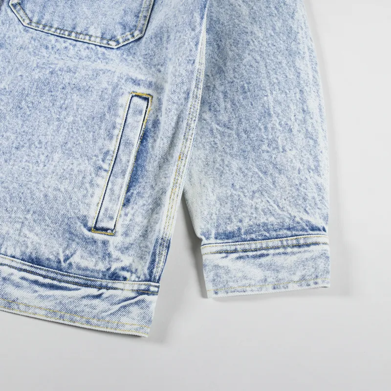 Deus Ex Machina Womens Crosby Denim Jacket Indigo Acid Stonewash-10