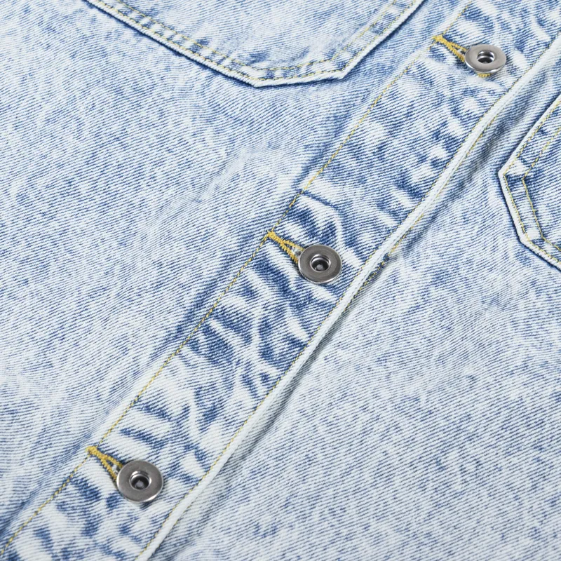 Deus Ex Machina Womens Crosby Denim Jacket Indigo Acid Stonewash-13