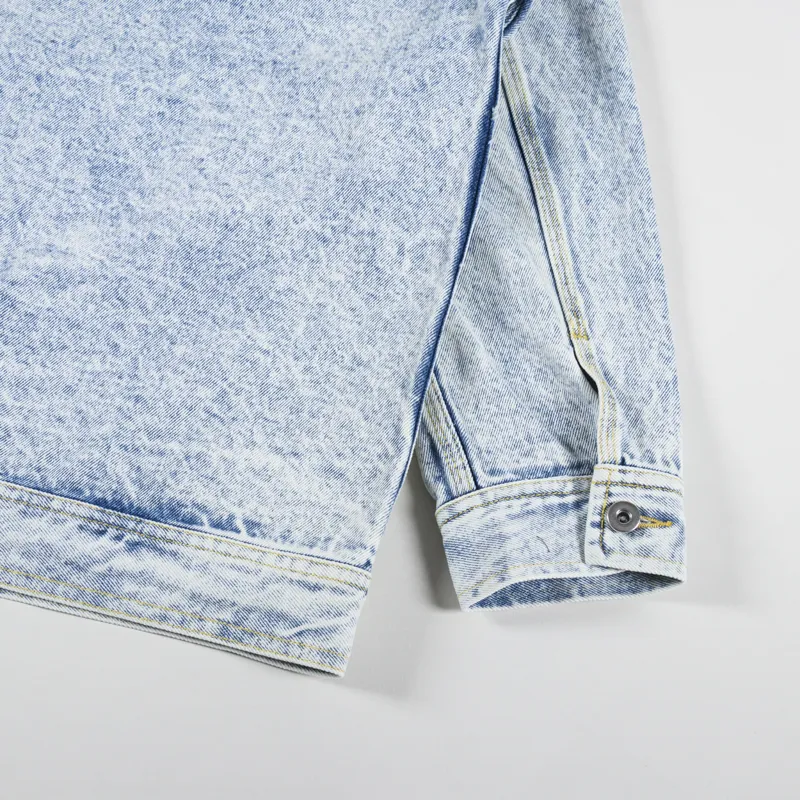 Deus Ex Machina Womens Crosby Denim Jacket Indigo Acid Stonewash-11