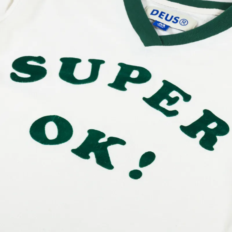 Deus Ex Machina Womens Faye Ringer T Shirt White Sand-6