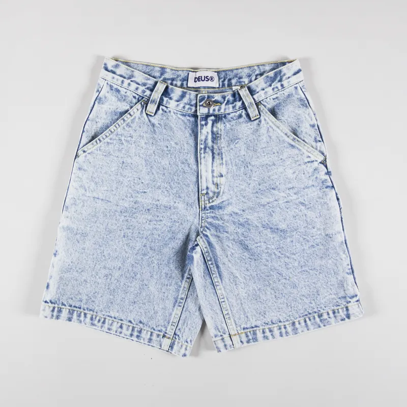 Deus Ex Machina Womens Bella Shorts Indigo Acid Stonewash
