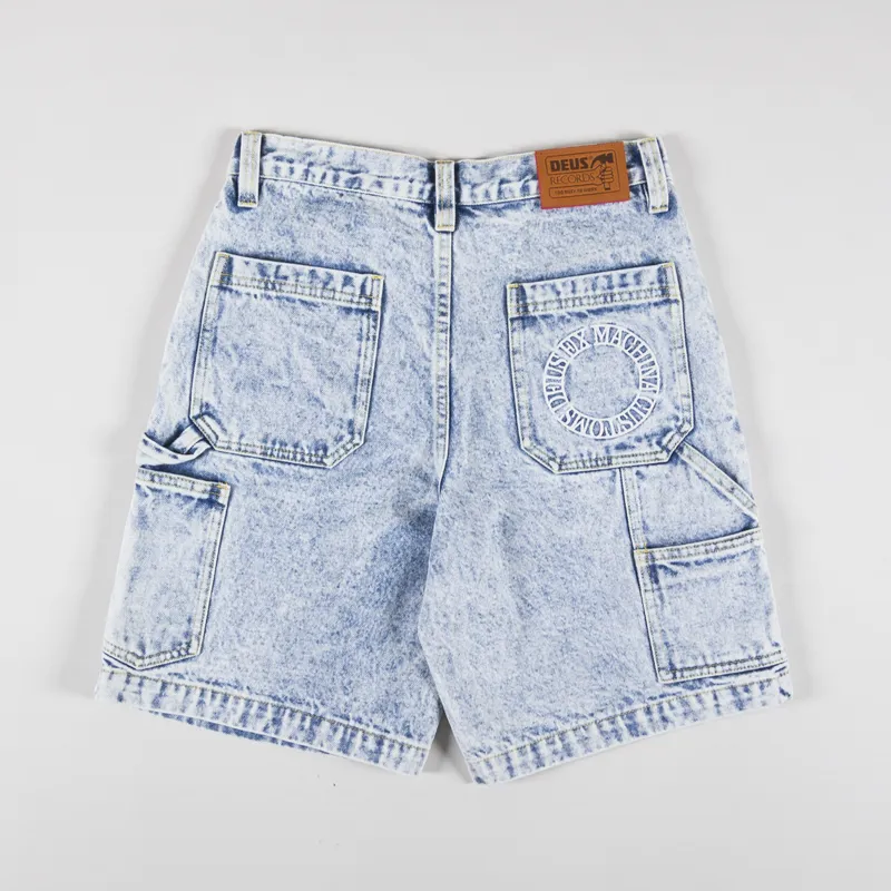 Deus Ex Machina Womens Bella Shorts Indigo Acid Stonewash-5