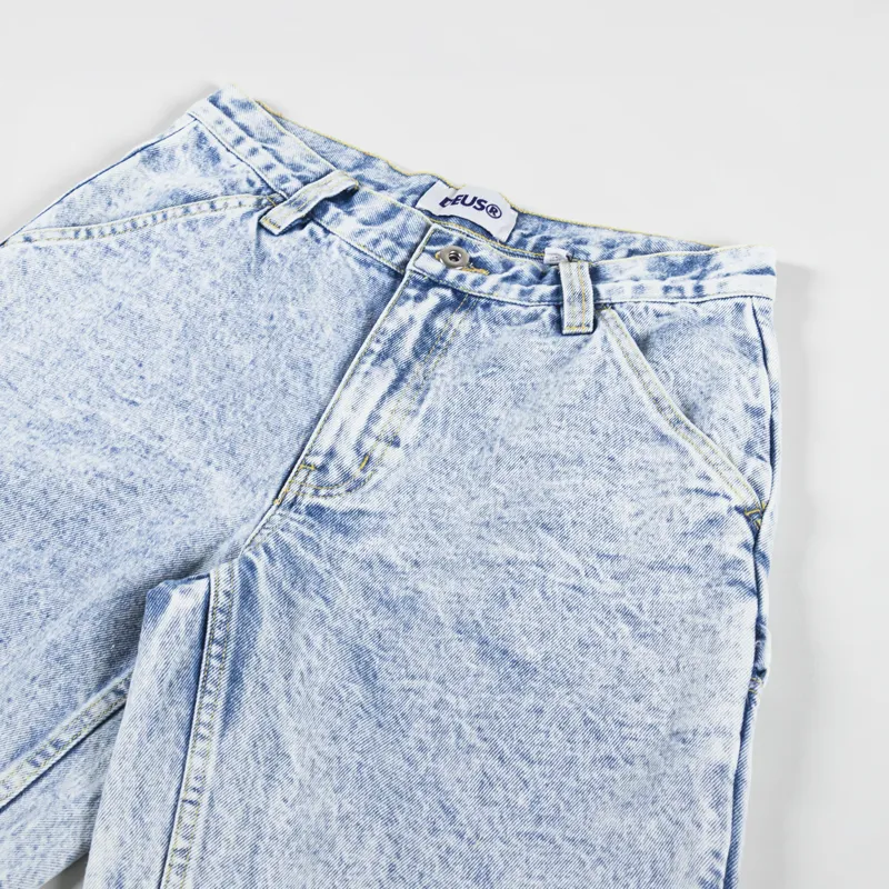 Deus Ex Machina Womens Bella Shorts Indigo Acid Stonewash-6