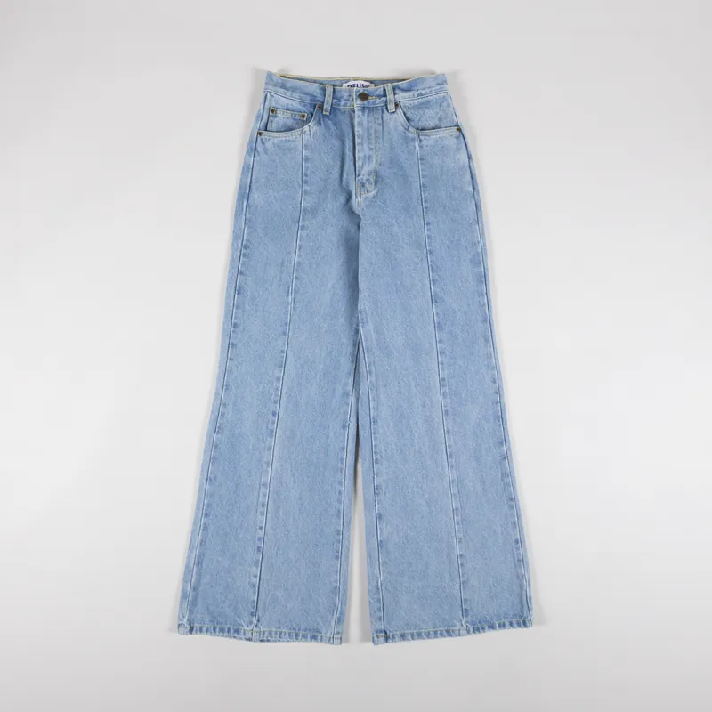 Deus Ex Machina Womens Jiro Jeans Light Stonewash Indigo-5