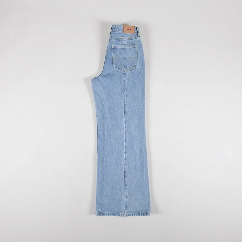 Deus Ex Machina Womens Jiro Jeans Light Stonewash Indigo-6