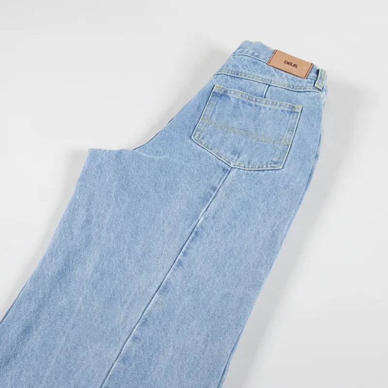 Deus Ex Machina Womens Jiro Jeans Light Stonewash Indigo-9