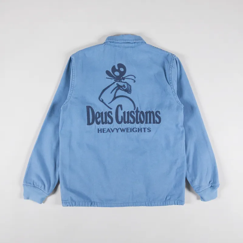 Deus Ex Machina Heavyweight Canvas Coach Jacket Blue Heaven