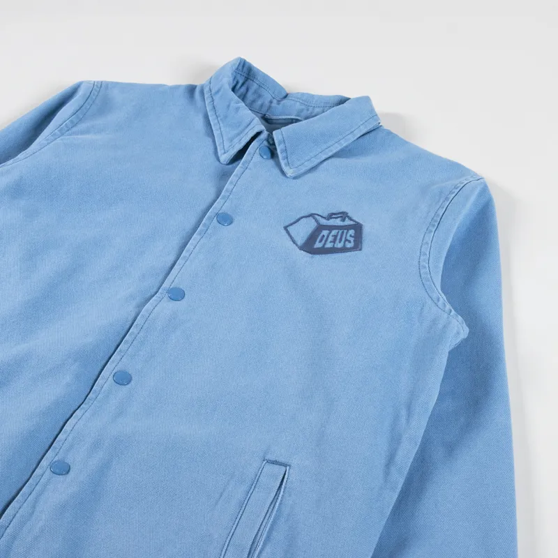 Deus Ex Machina Heavyweight Canvas Coach Jacket Blue Heaven-2