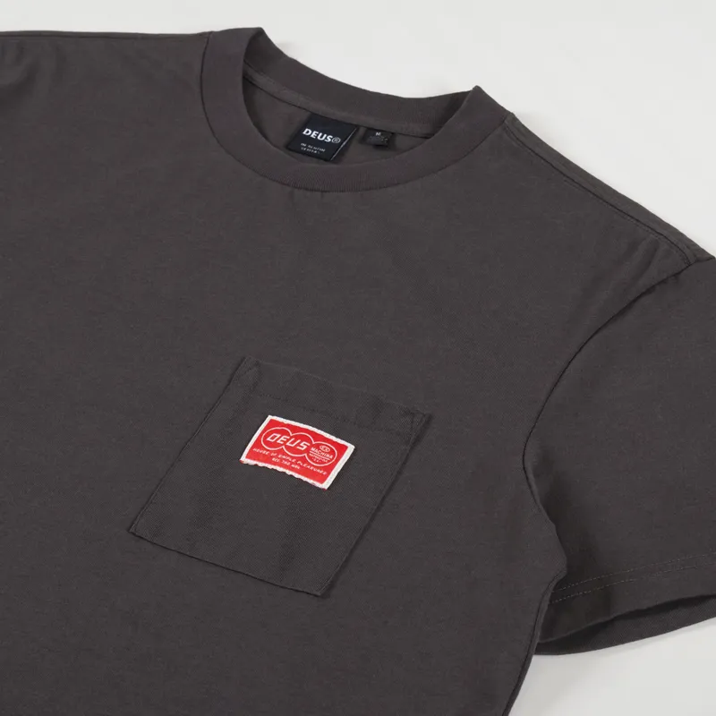 Deus Ex Machina Venture Pocket T Shirt Anthracite-1