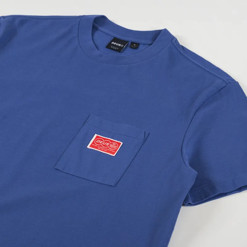 Deus Ex Machina Venture Pocket T Shirt Dusty Blue-1