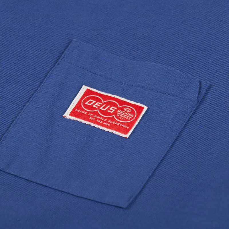 Deus Ex Machina Venture Pocket T Shirt Dusty Blue-2