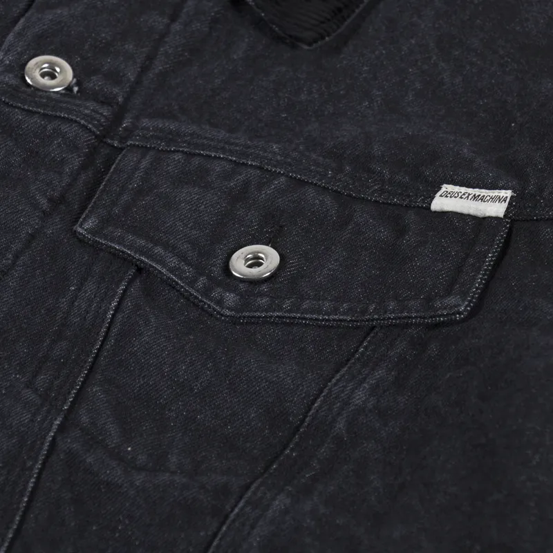 Deus Ex Machina Leon Trucker Jacket Washed Black-2