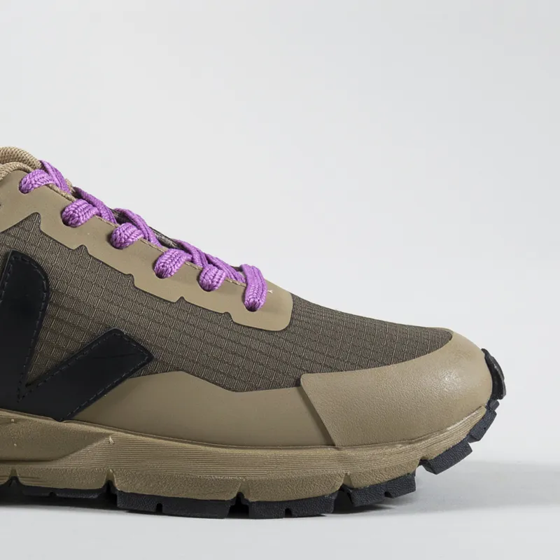 Veja Womens Dekkan Ripstop Shoes Kaki Black-6