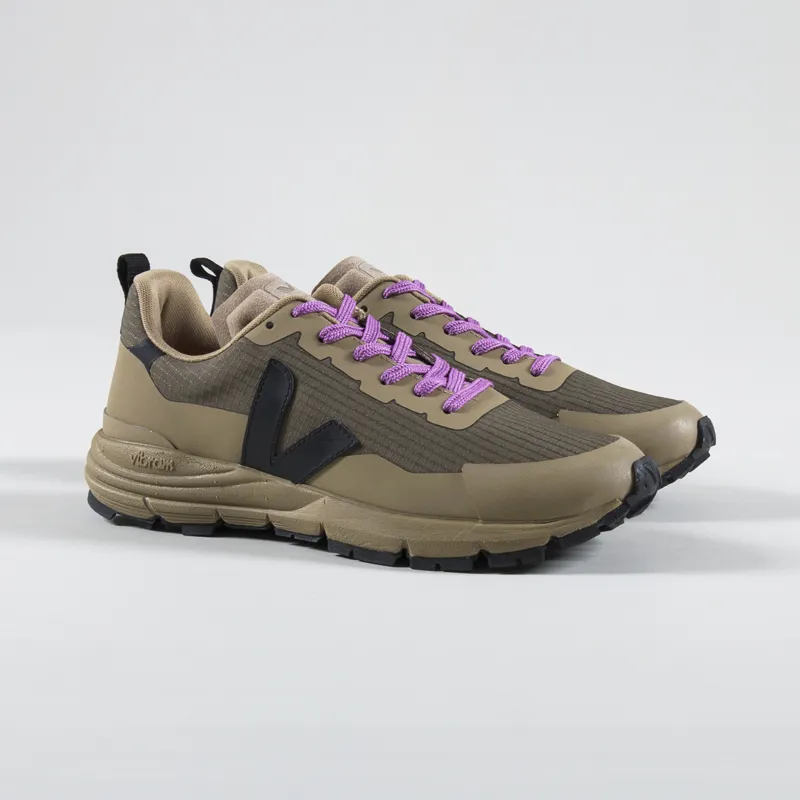 Veja Womens Dekkan Ripstop Shoes Kaki Black