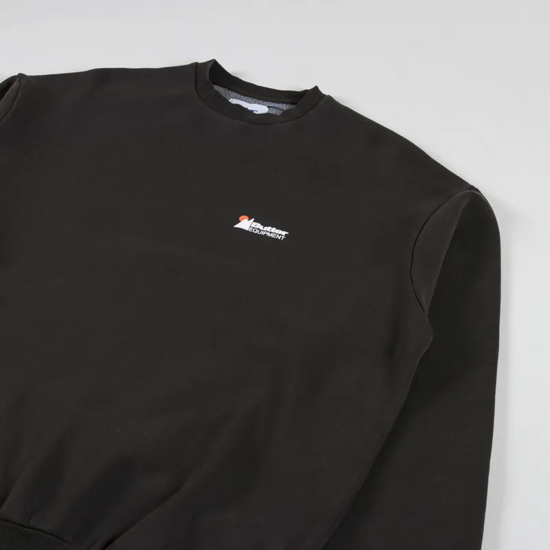 Butter Goods Distressed Pigment Dye Crew Black-1